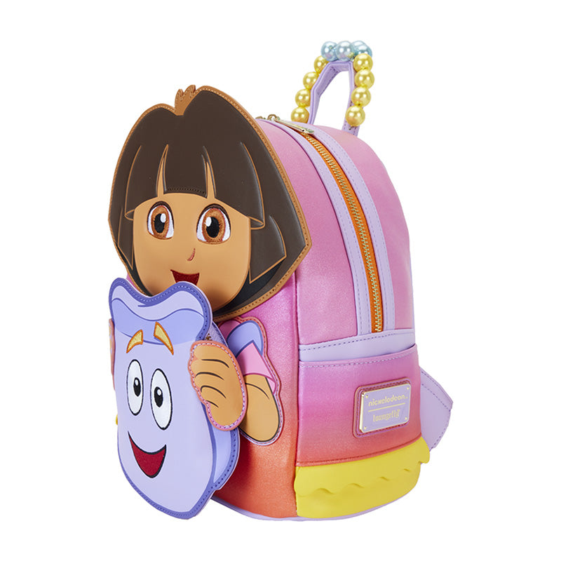 "Loungefly Dora the Explorer Mini Backpack - Side View"