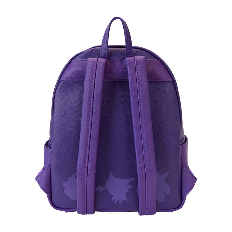 "Pokémon Gengar Evolution Triple Pocket Mini Backpack - Back View"