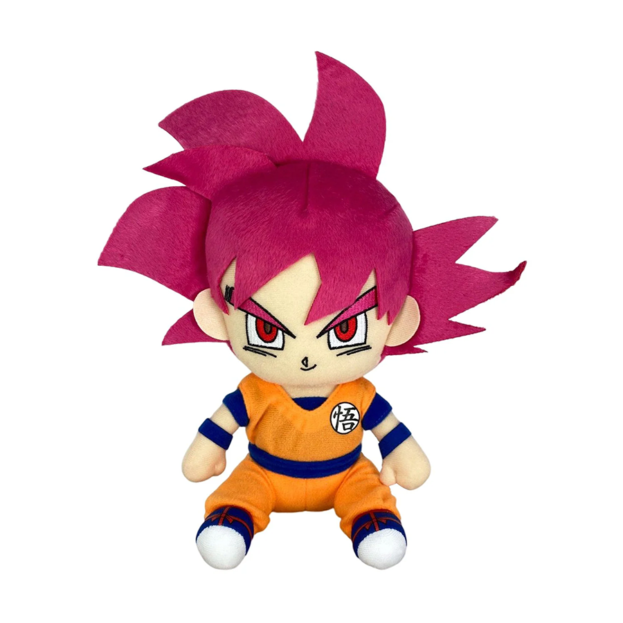 Super Saiyan God Goku Sitting Pose Plush – GG Anime Collectibles