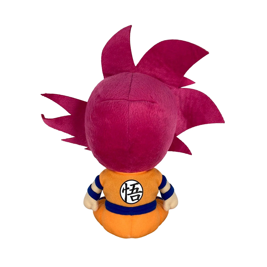 Goku Super Saiyan God Sitting Down Plush by Great Eastern Entertainment - Back View