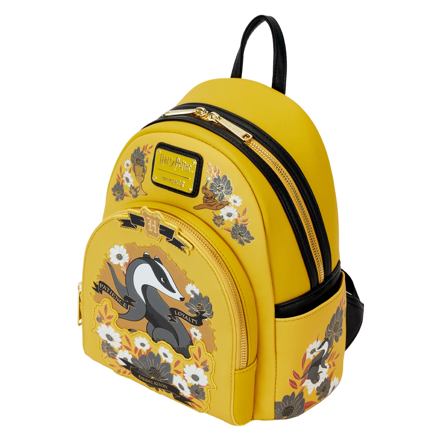 Harry Potter Hufflepuff House Floral Tattoo Mini Backpack Loungefly