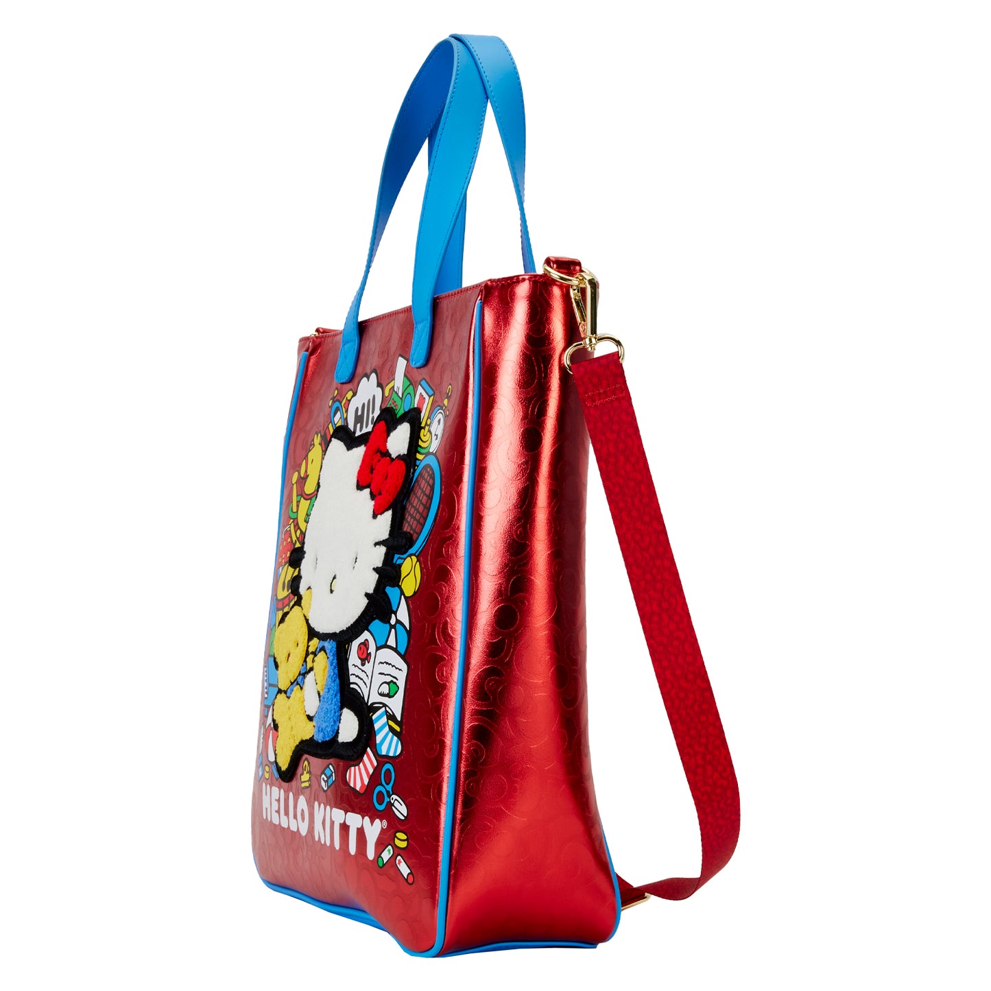 Hello Kitty: Hello Kitty 50th Anniversary Classic Metallic Tote Bag with Coin Bag