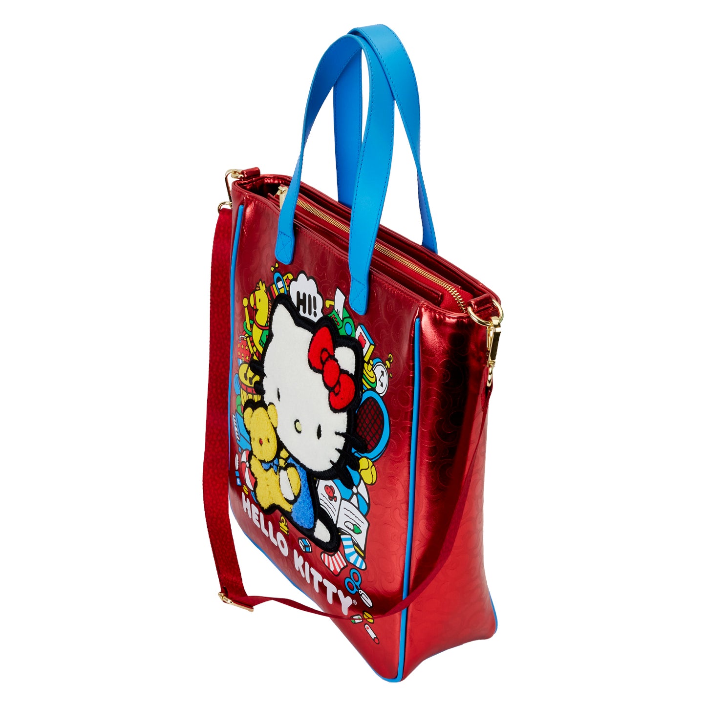 Hello Kitty: Hello Kitty 50th Anniversary Classic Metallic Tote Bag with Coin Bag