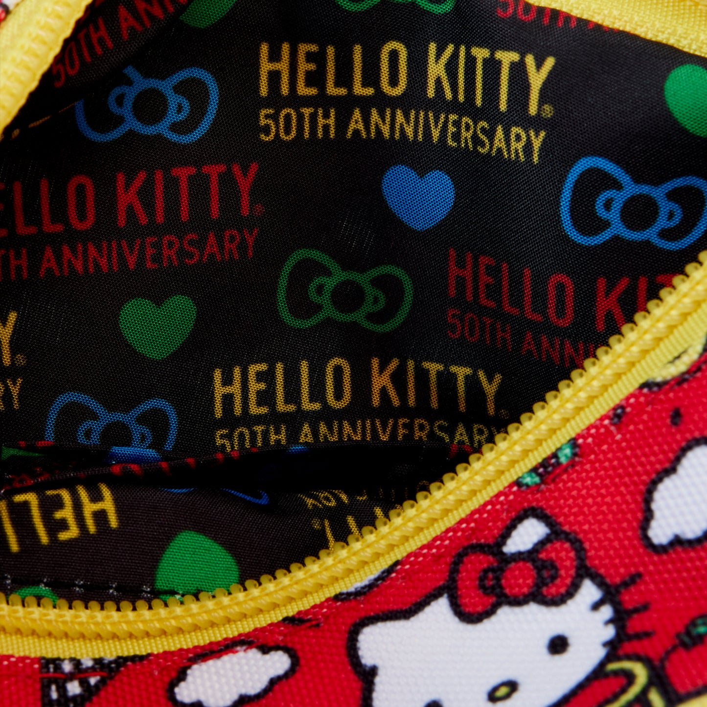 Hello Kitty: Hello Kitty 50th Anniversary Classic AOP Nylon Pouch Wristlet