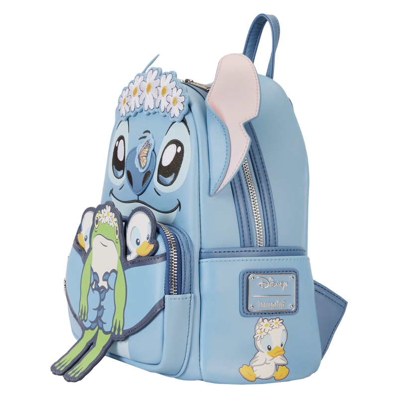 Loungefly Lilo & Stitch Springtime Stitch Cosplay Mini Backpack - Side View