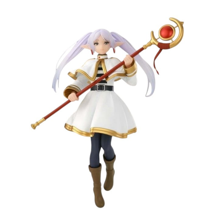 Front view of Frieren Grandista figure in action pose from Frieren: Beyond Journey's End anime