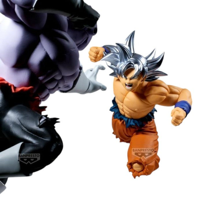 GG Anime Collectibles Dragon Ball Z Goku Ultra Instinct vs Jiren action figure, dynamic fight pose.