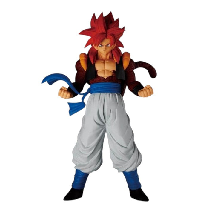 Front view of Super Saiyan 4 Gogeta Solid Edge Works figure in iconic pose from Dragon Ball GT anime