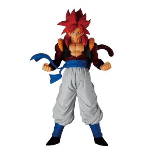 Front view of Super Saiyan 4 Gogeta Solid Edge Works figure in iconic pose from Dragon Ball GT anime