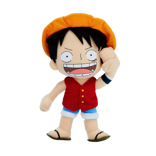 "One Piece Monkey D. Luffy 10 Inch Plush - Front View"