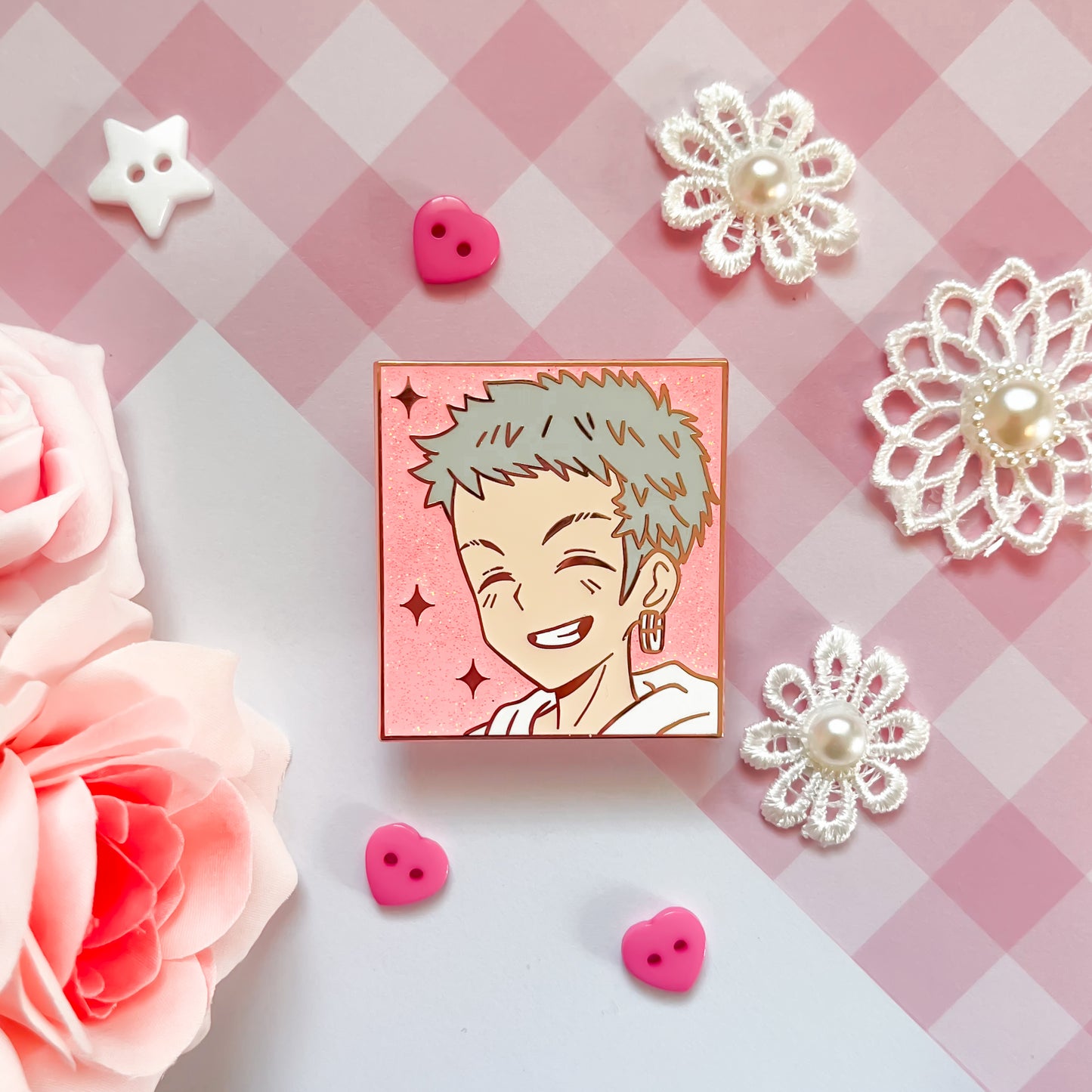 Rose Gold Mitsuya Enamel Pin by Nova