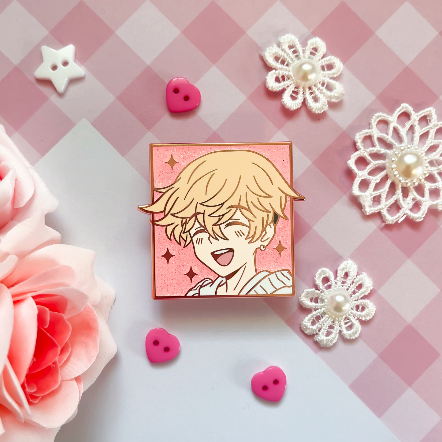 Rose Gold Chifuyu Enamel Pin